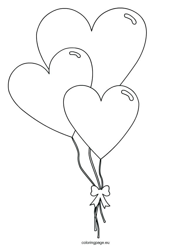 595x842 Heart Balloon Coloring Sheet