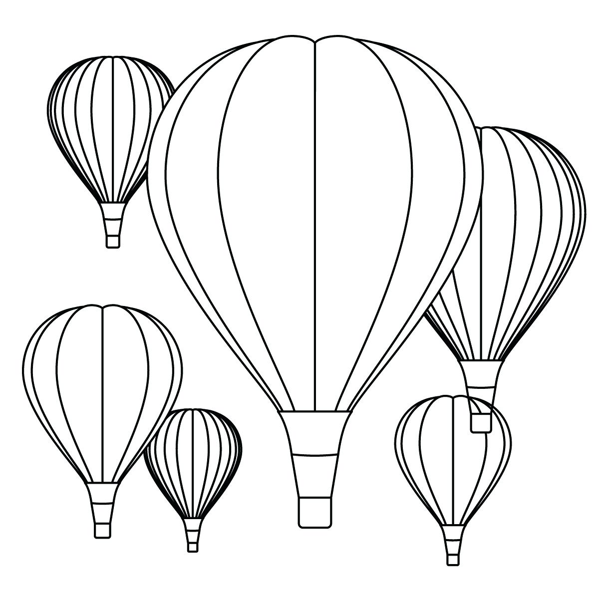 1200x1200 Coloring Hot Air Balloon Coloring Cute Drawing Page Printable