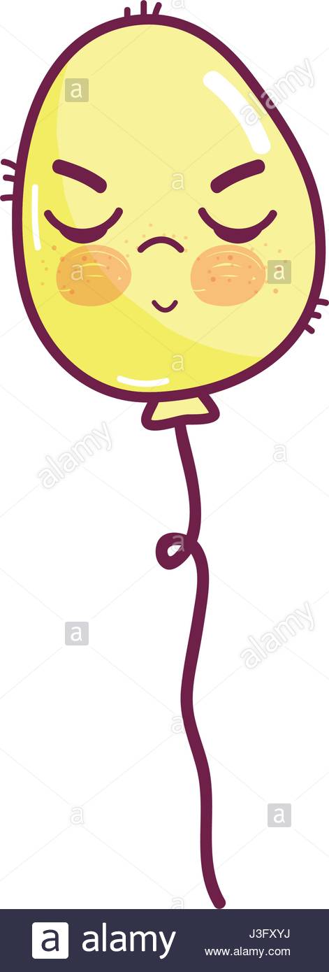 471x1390 Kawaii Angry And Cute Balloon Design Stock Vector Art