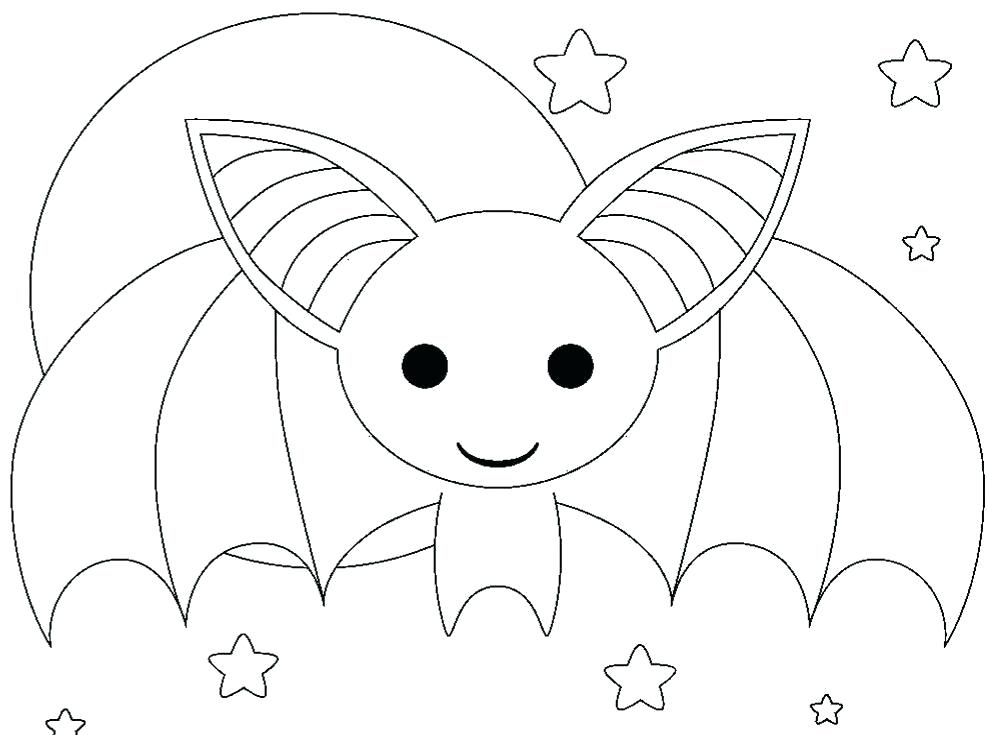 987x735 Cute Bat Coloring Sheets