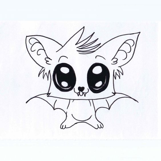 564x564 Cute Coloring Pages How Draw A Cute Bat Step 6 Recipes