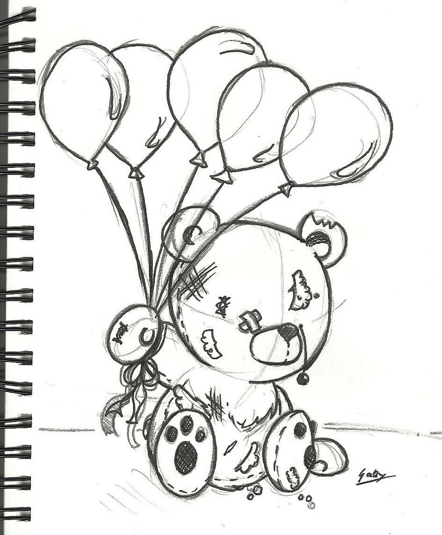900x1089 Emo Teddy Bear Drawing Cute Draw Cliparts