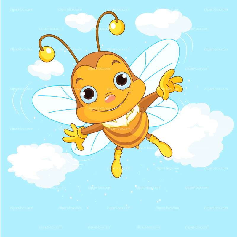 800x800 Clipart Young Happy Bee Royalty Free Vector Design
