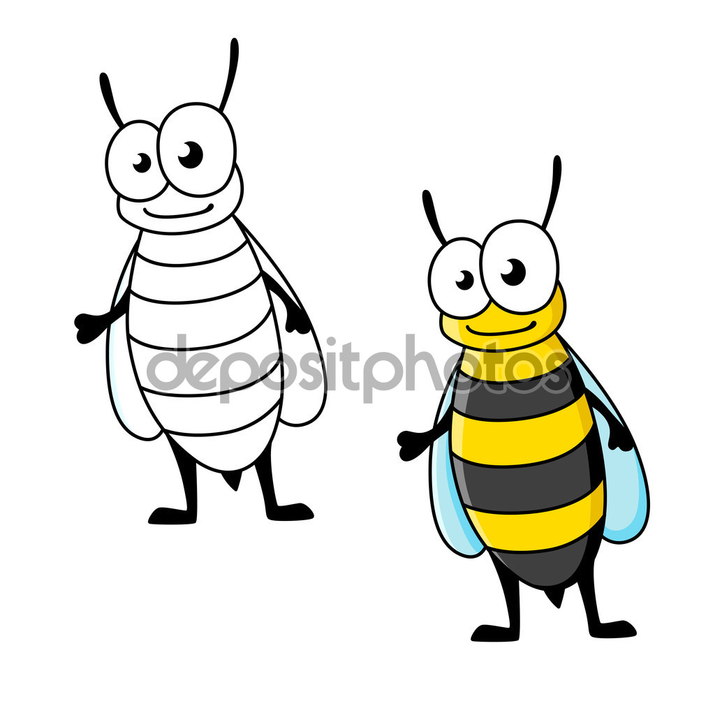 1024x1024 Cartoon Drawing Wasp An Illustration Of A Cartoon Cute Bee