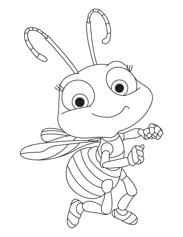 612x792 Cute Honey Bee Coloring Pages Download Free Cute Honey Bee