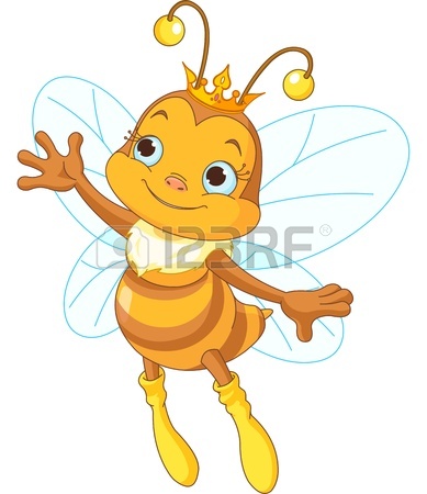 389x450 Illustration Of A Queen Cute Bee Presenting Royalty Free Cliparts