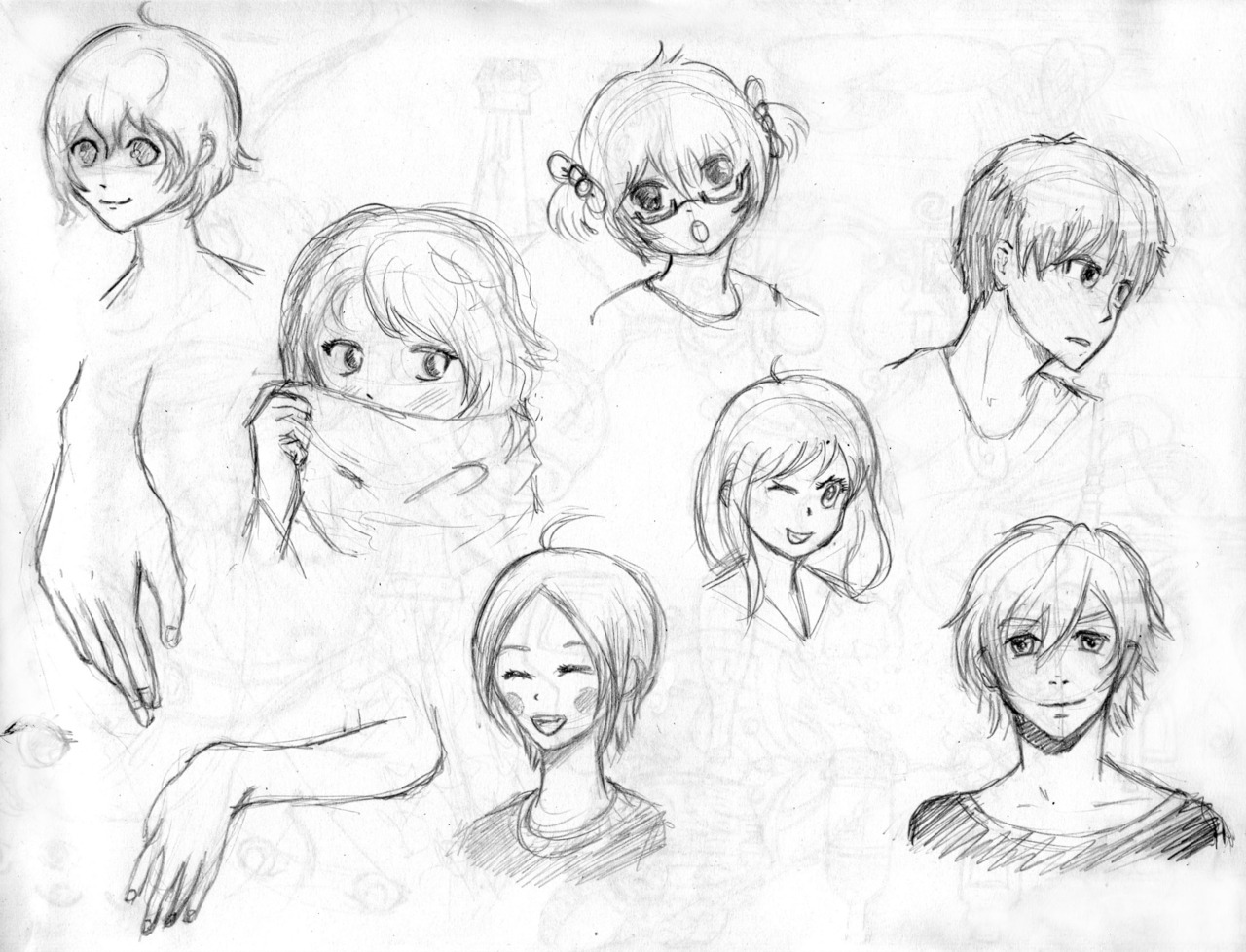 1280x978 Some Sketches Of Cute Boys And Girls For Today