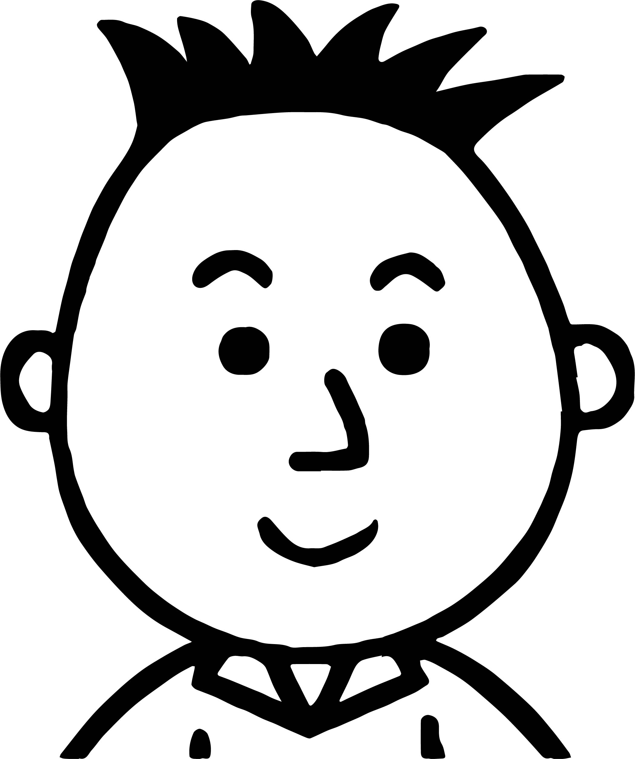 2098x2510 Cute Boy Face Coloring Page Pictures To Pin