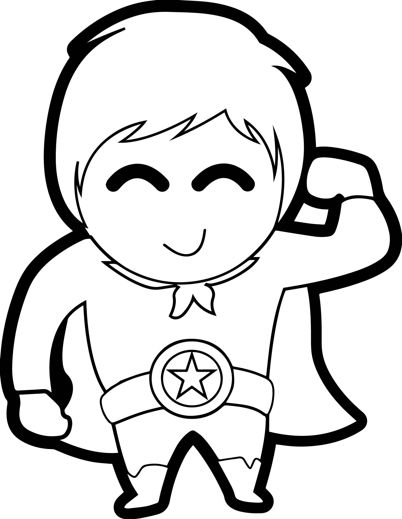 1390x1795 Cute Boy Heroes Coloring Page Wecoloringpage
