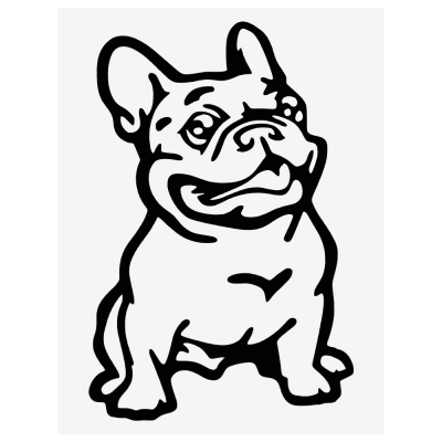 400x400 Dropship Cute Bulldog Pattern Waterproof Car Decal To Sell Online