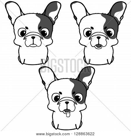 450x470 Set French Bulldog Puppies. Vector Amp Photo Bigstock