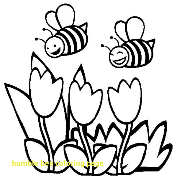 600x612 Bumble Bee Coloring Page With Cute Bumblebee With Big Smile