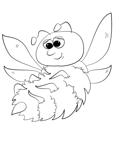 371x480 Cute Cartoon Bumblebee Coloring Page Free Printable Coloring Pages