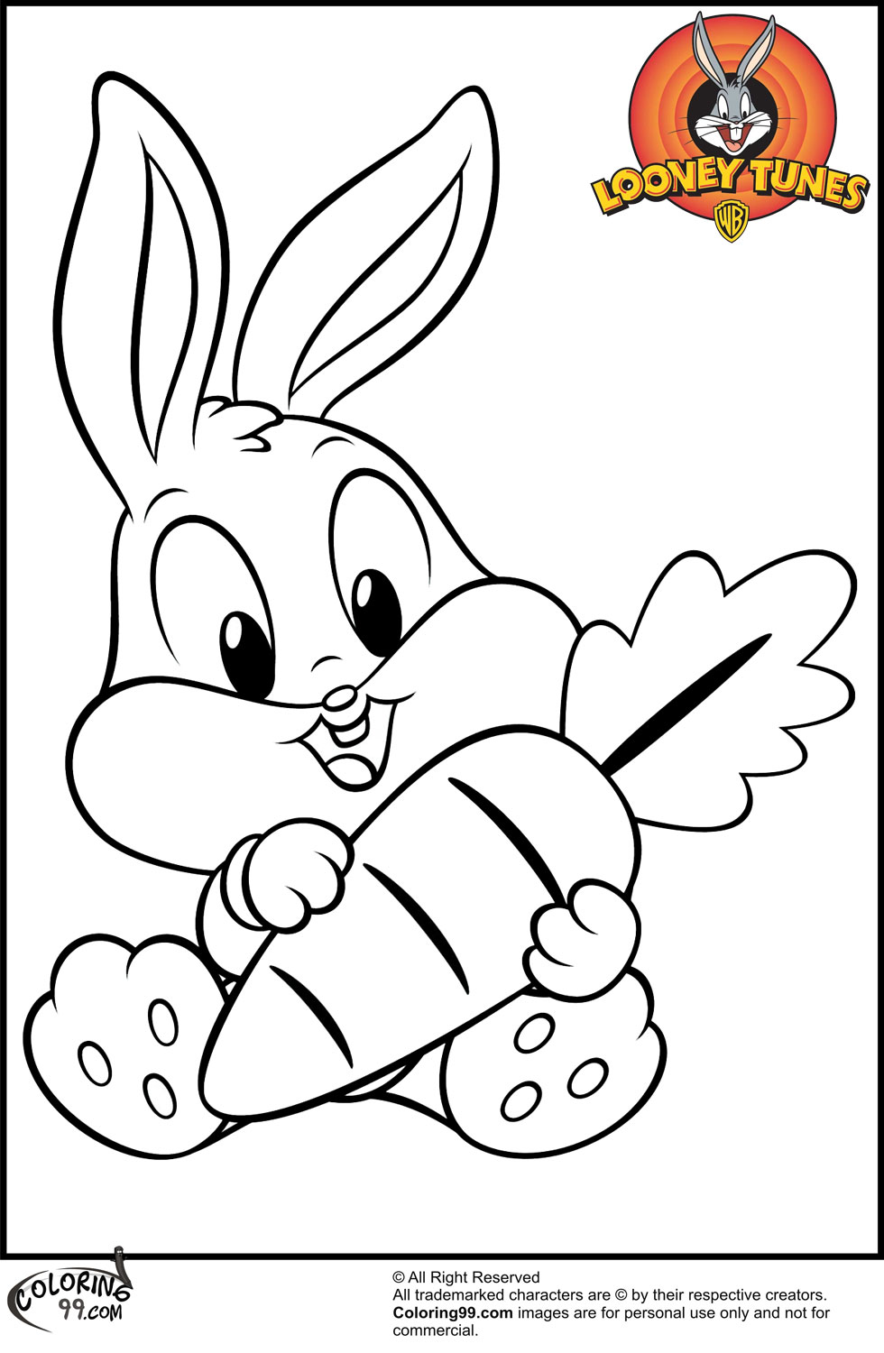 980x1500 Coloring Pages Baby Bugs Bunny Free Baby Bugs Bunny Coloring Pages