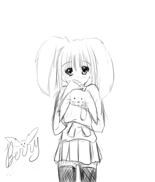 512x600 Cute Bunny Girl By Berrychanichigo