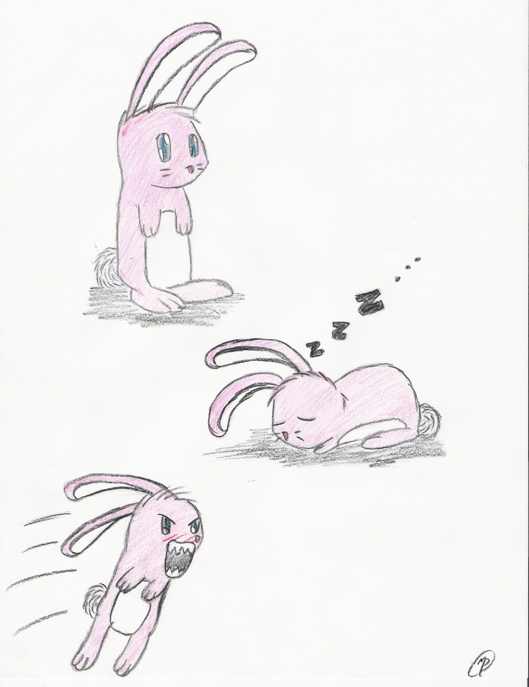 1700x2206 Cute Pink Fluffy Bunny Of Doom By Mattsu