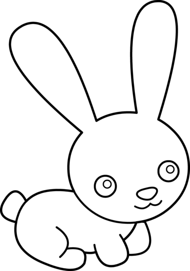 386x550 Cute Rabbit Line Drawing