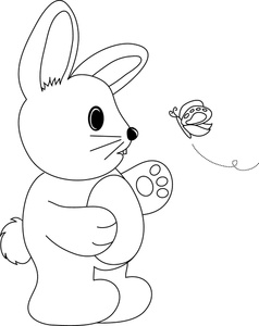 238x300 Rabbit Clipart Butterfly