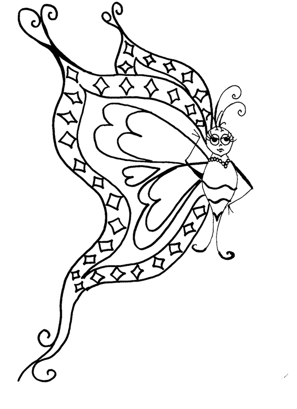 600x825 Butterfly Coloring Pages