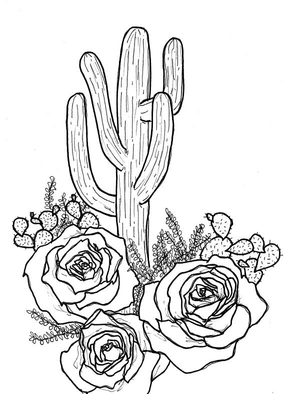 Cute Cactus Drawing at GetDrawings | Free download