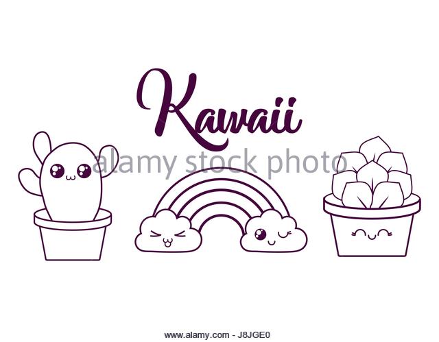 640x499 Cute Cactus In Pot Kawaii Stock Photos Amp Cute Cactus In Pot Kawaii