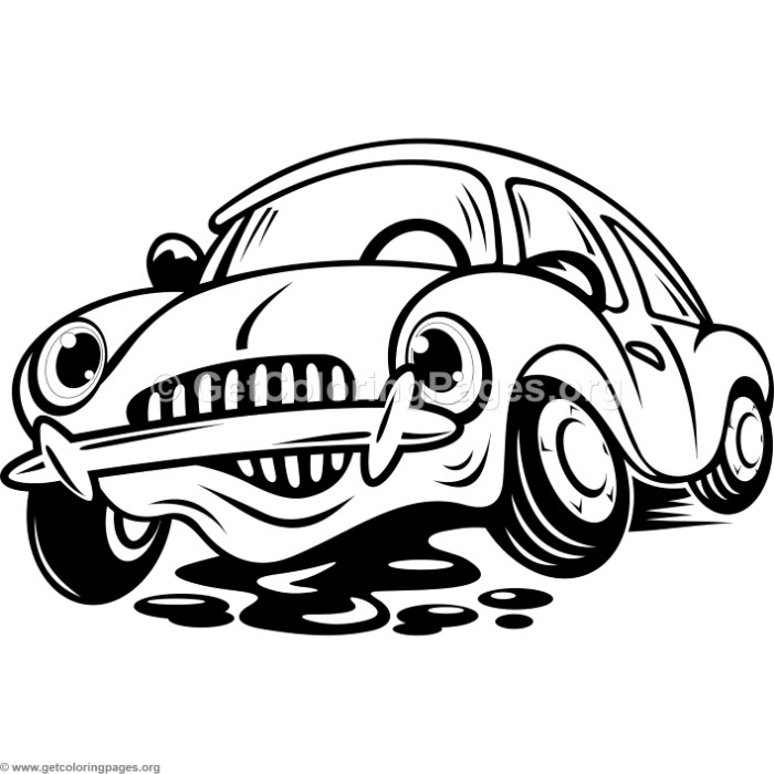 700x700 Cute Cartoon Broken Car Coloring Pages