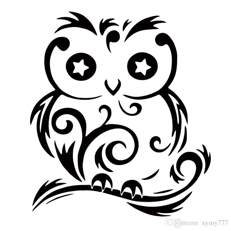 800x800 2018 New Product For Cute Owl Swirls Vinyl Sticker Car Styling