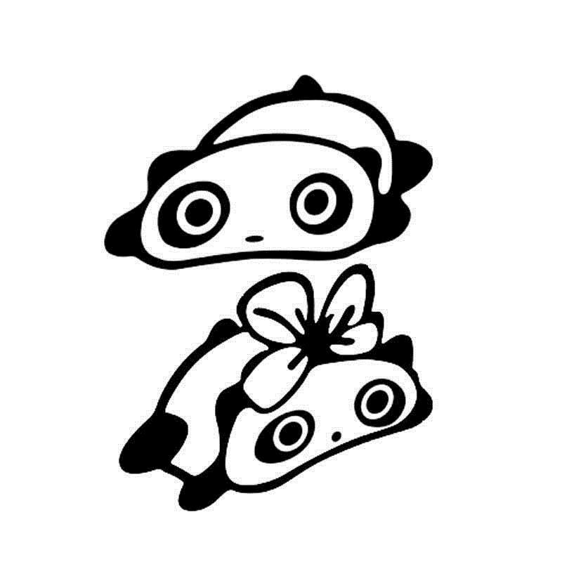 800x800 Approx 11 X 14 Cm Funny Cute Car Decal Sticker A Pair Of Panda Boy