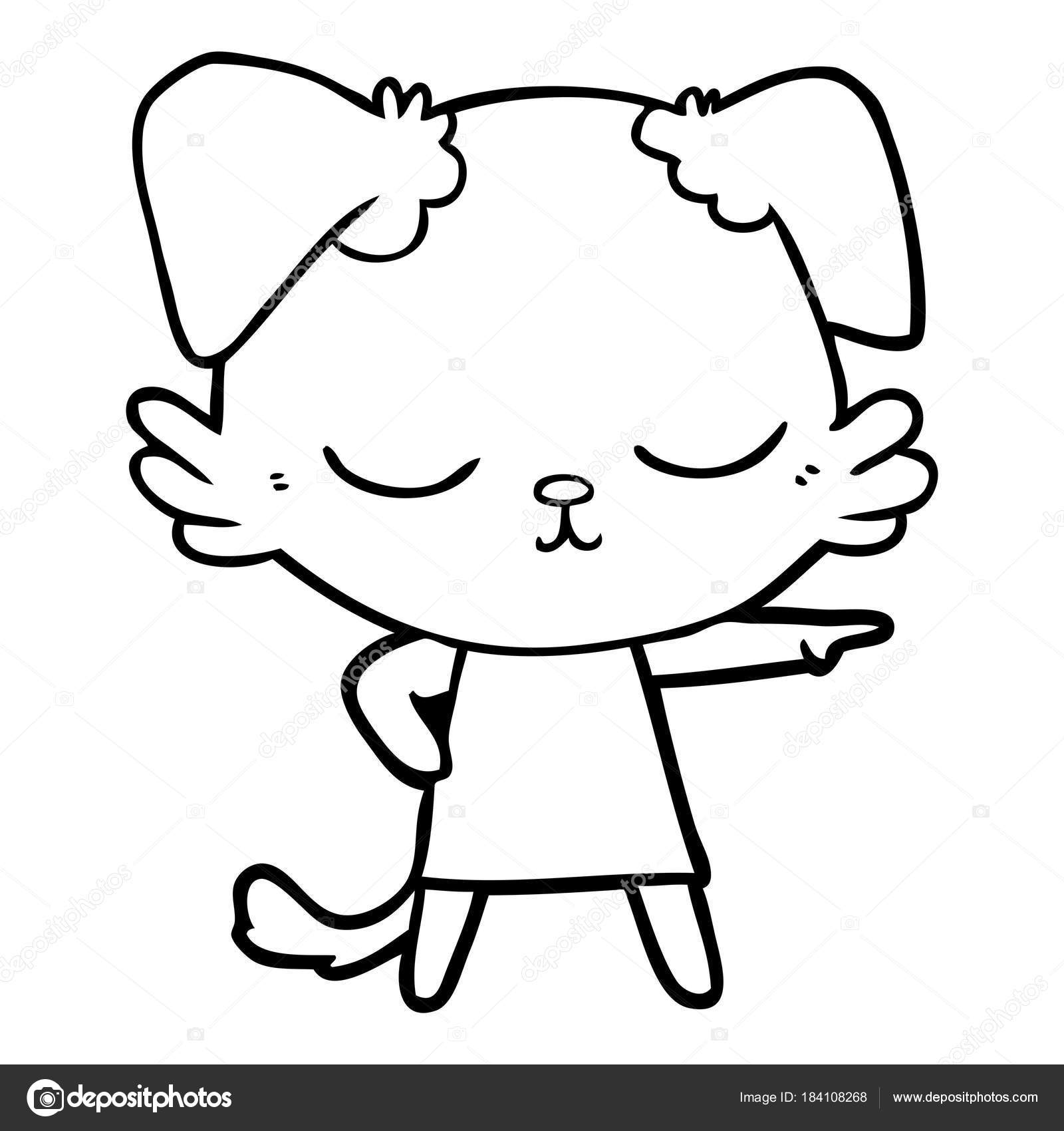 1600x1700 Vector Illustration Cute Cartoon Dog Stock Vector