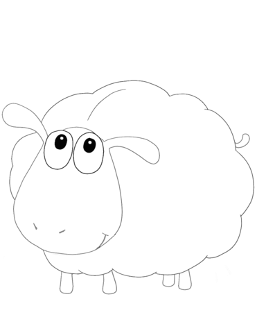 371x480 Cute Cartoon Sheep Coloring Page Free Printable Coloring Pages