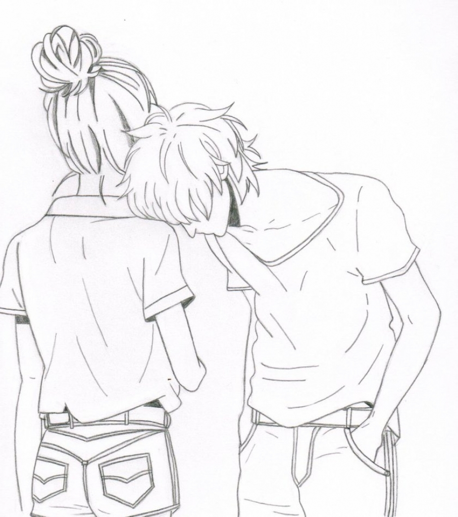 907x1024 Cute Couple Drawings Tag Cute Cartoon Couple Drawings Tumblr