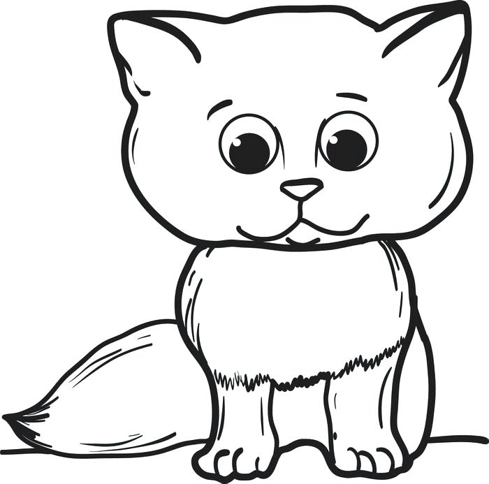 Cute Cat Cartoon Drawing at GetDrawings | Free download