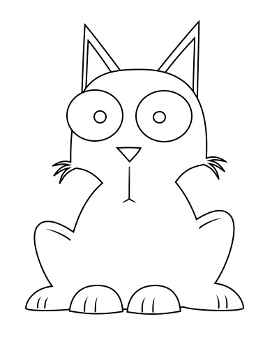400x490 Drawing A Cat Cartoon