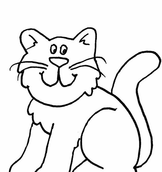 567x600 Cartoon Cat Coloring Pages Cute Cat Coloring Pages Printable