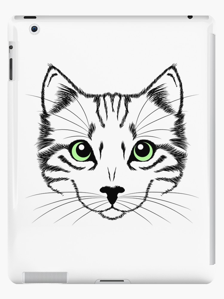 750x1000 Cute Cat Face Ipad Cases Amp Skins By Crmn Dsgn Redbubble