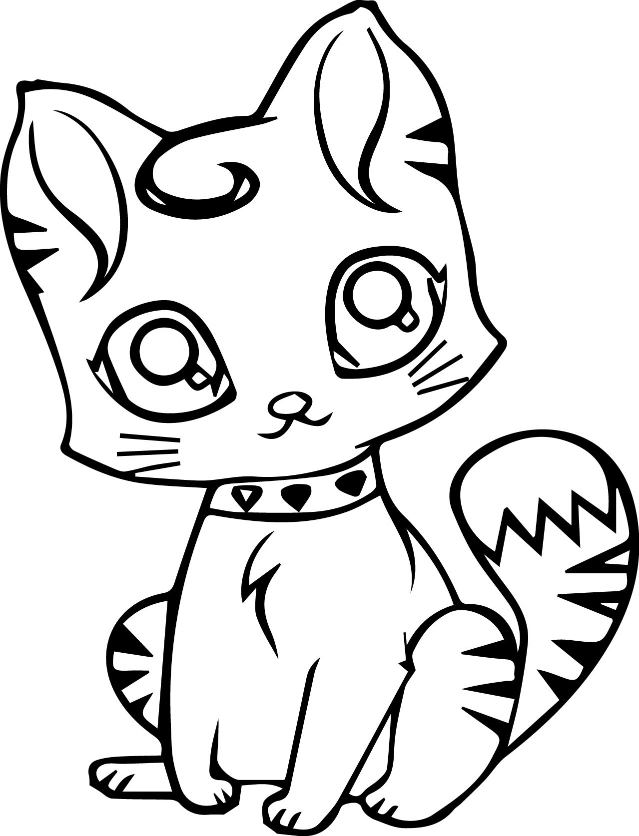 1279x1674 Cute Cat Coloring Pages Wallpapers