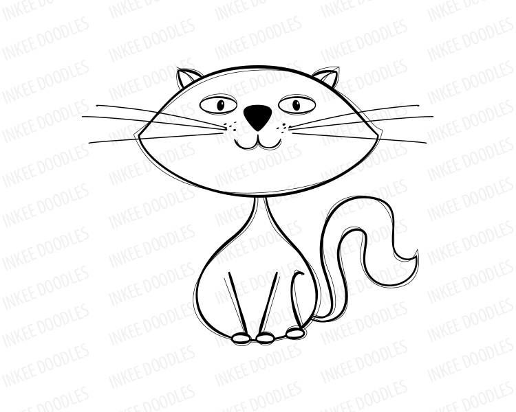 750x600 Drawn Feline Cute Kitty