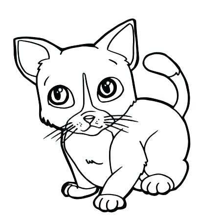 450x450 Inspirational Cute Cat Coloring Pages Free Download