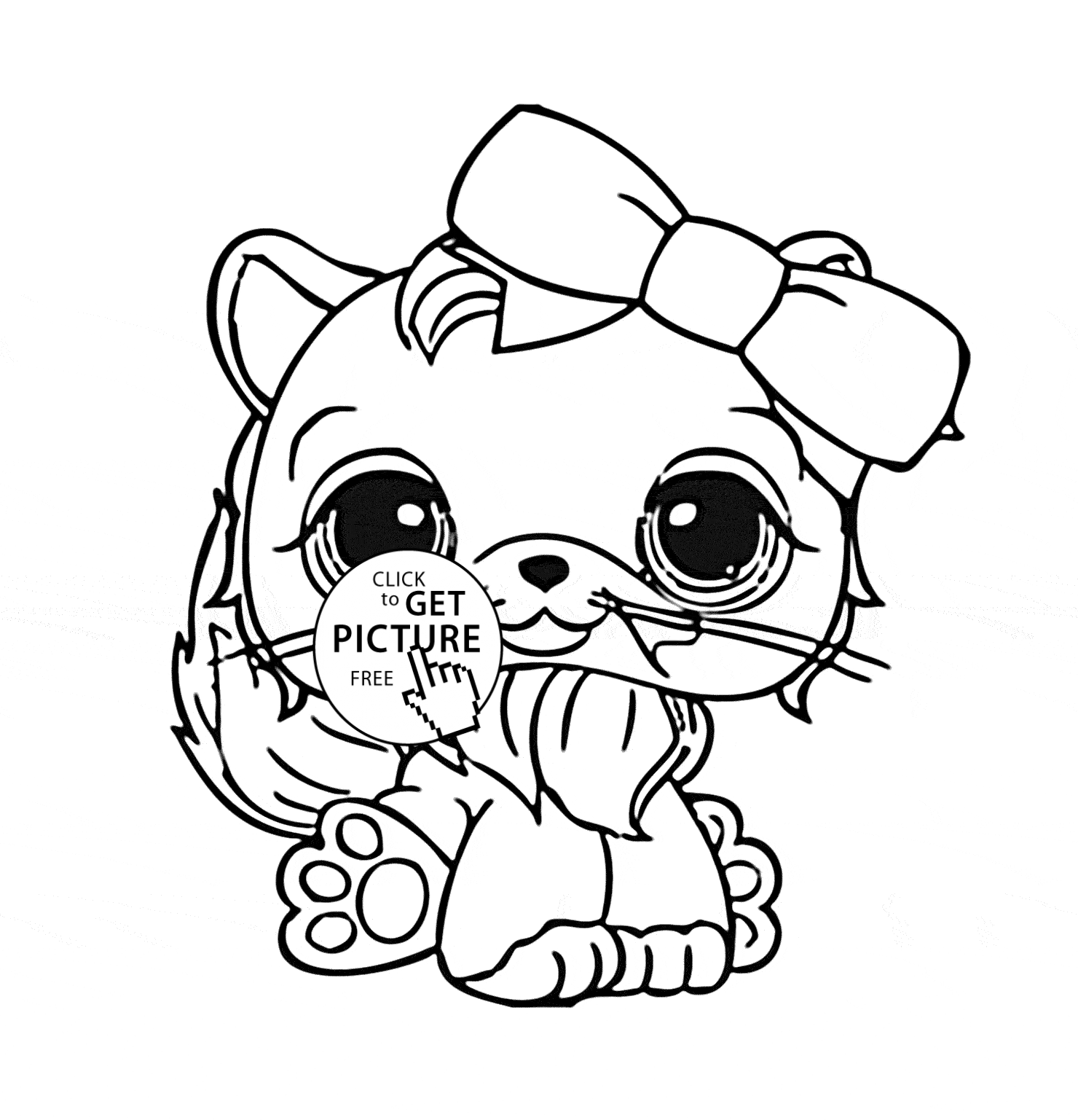1480x1537 Littlest Pet Shop Cute Cat Coloring Page For Kids, Animal Coloring