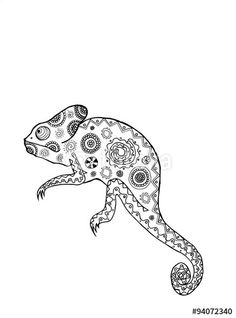 236x318 Cute Chameleon Drawing