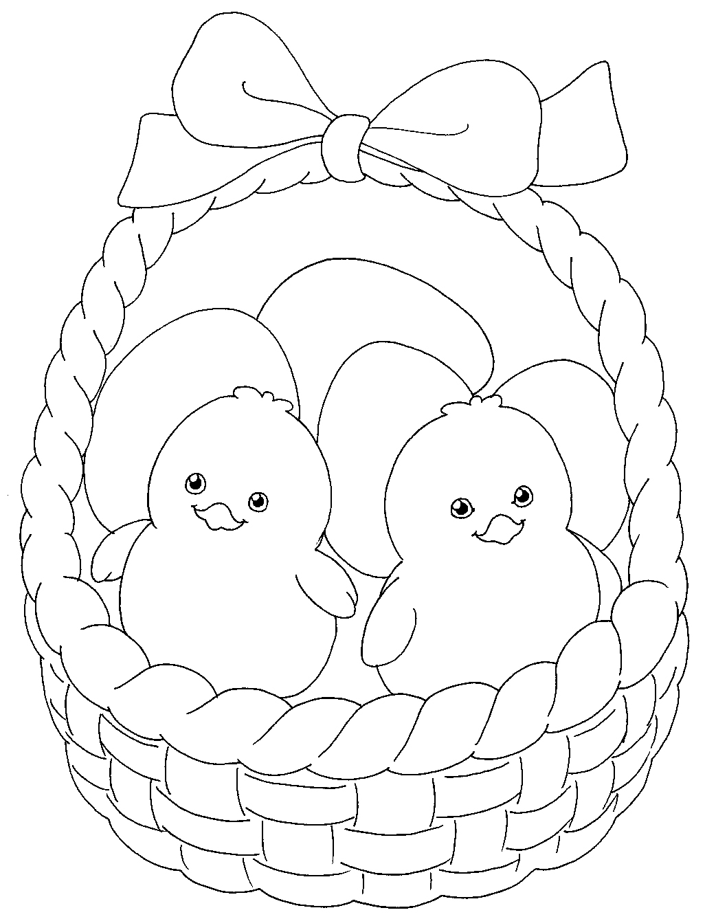 1026x1337 Here Are Two Very Cute Easter Chicks In A Basket For You To Print