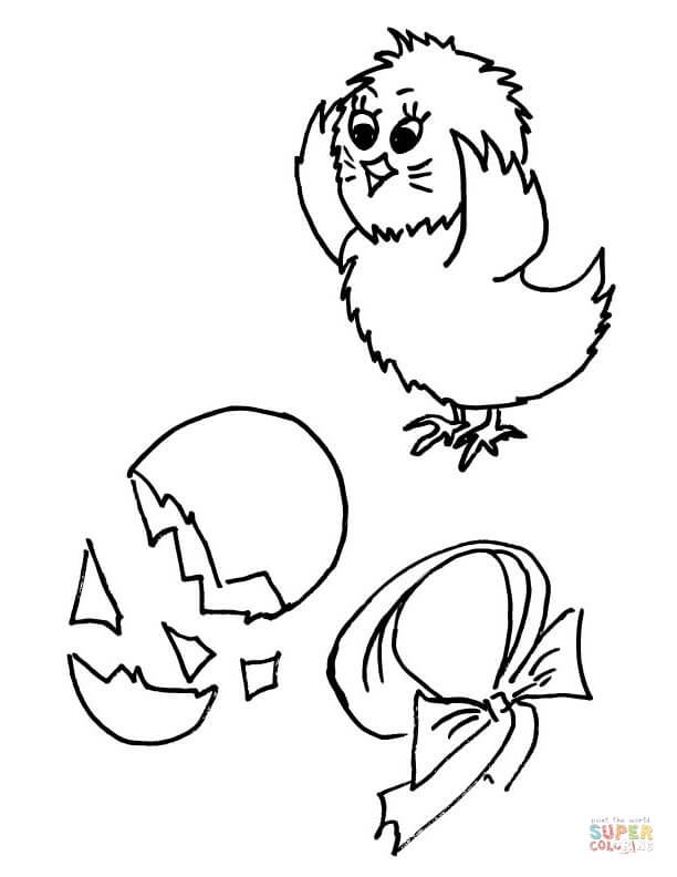 612x792 New Born Chick Coloring Page Free Printable Coloring Pages