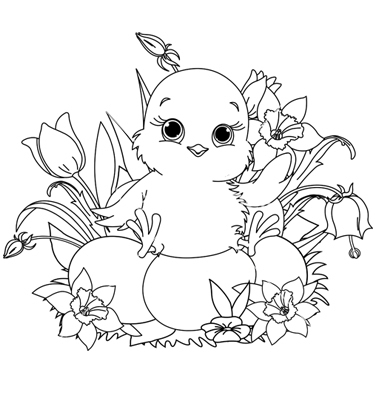 380x400 Best Printable Cute Easter Chick Coloring Pages Easter Free 4099