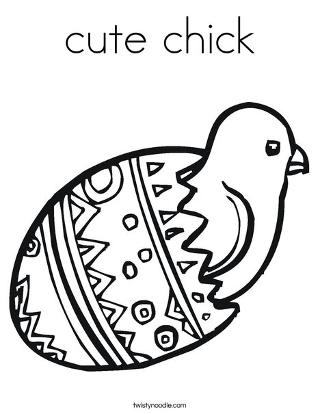 468x605 Cute Chick Coloring Page