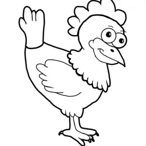 300x300 Cute Baby Chicken Coloring Page Coloring Sun