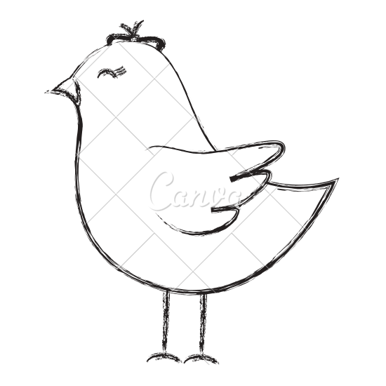 550x550 Cute Bird Drawing Icon