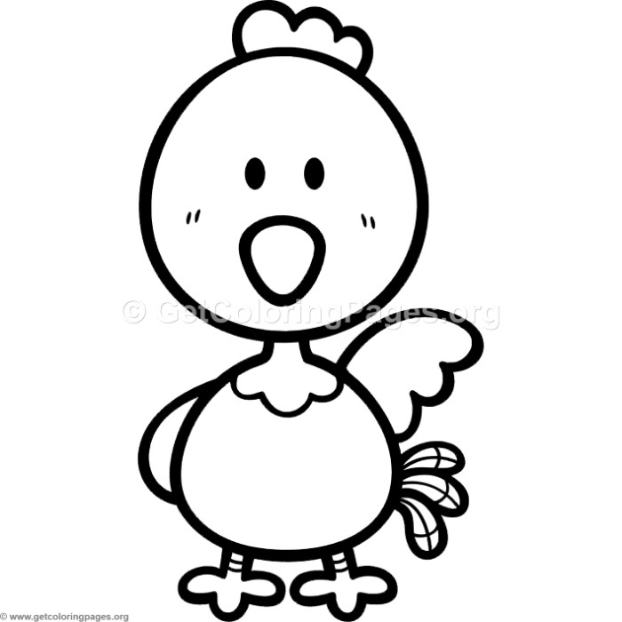 700x700 Little Cute Cartoon Chicken Coloring Pages