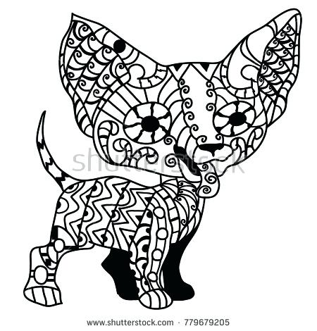 450x470 Chihuahua Coloring Page