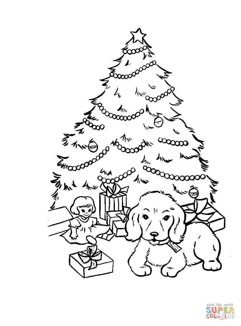 816x1104 Cute Boy With Christmas Star And Sled Coloring Page Free