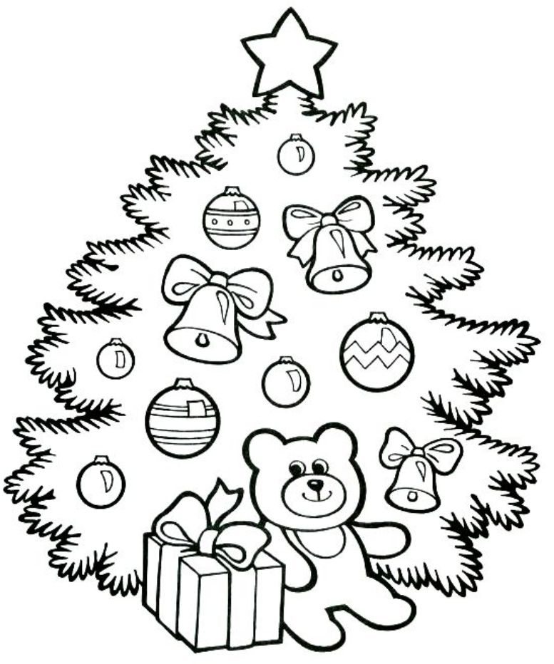 777x932 Print Cute Christmas Tree Coloring Page Or Download Cute Christmas